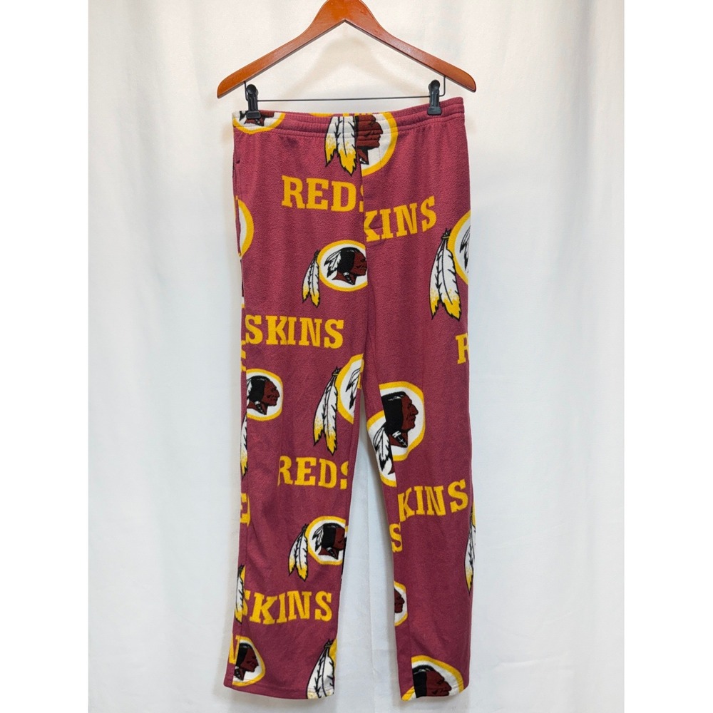 Washington Redskins NFL Pajama Pants Mens Small Burgundy Fleece All Over Print